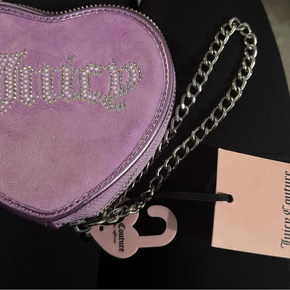 Juicy Couture Lavender Heart Wristlet – NWT – Y2K – Cute Mini